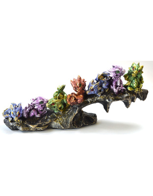 10" 7 Dragons on Rock