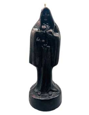 10" Black Holy Death candle