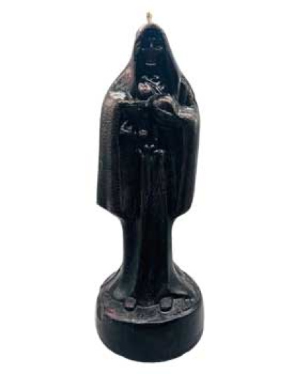 10" Black Holy Death candle