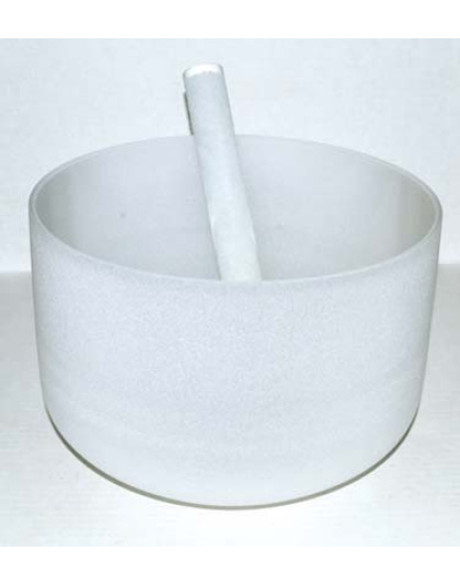 10" Off White Crystal Singing Bowl