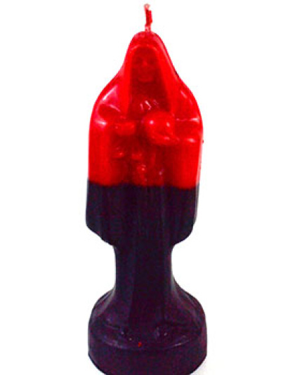 10" Red/ Black Holy Death candle
