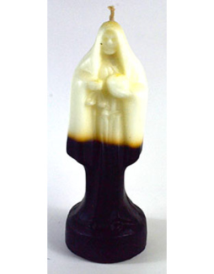 10" White/ Black Holy Death candle