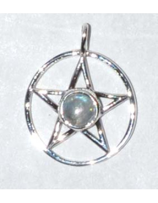 11/16" Pentagram Moonstone sterling