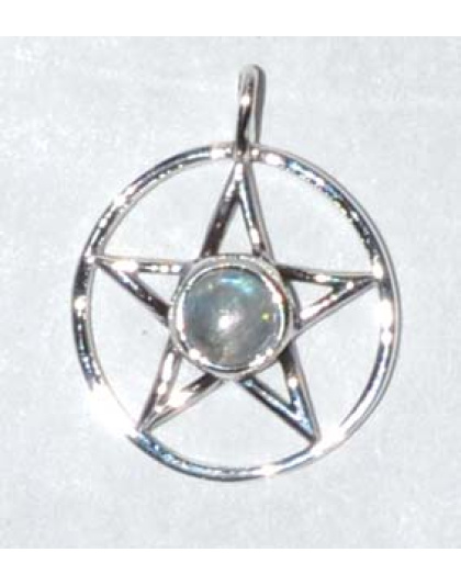 11/16" Pentagram Moonstone sterling
