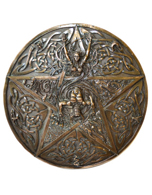 11 1/4" Horned God & Goddess plaque