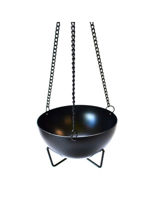 12" Hanging metal incense burner