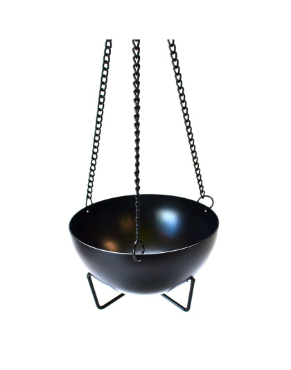 12" Hanging metal incense burner