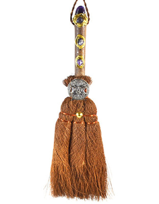 12" Triple Moon Crystal broom