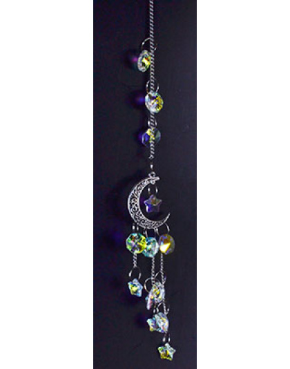 13"  Silver Crescent sun catcher