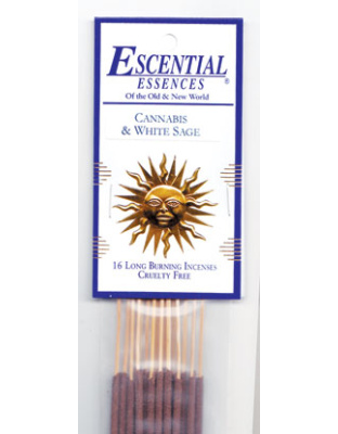 16/pk Cannabis & White Sage escential essences incense sticks