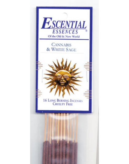 16/pk Cannabis & White Sage escential essences incense sticks