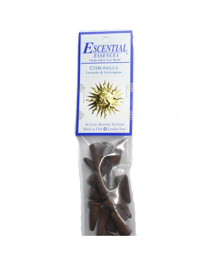 16/pk Citronella escential essences incense cones