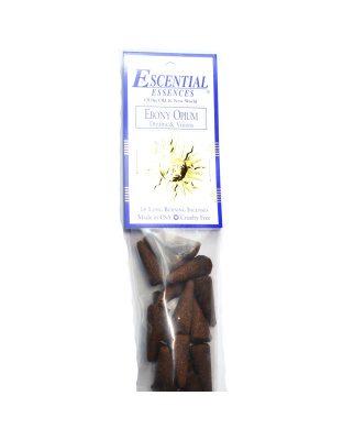 16/pk Ebony Opium escential essences incense cones