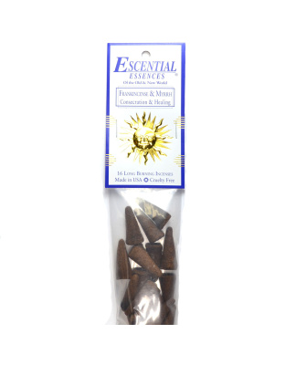 16/pk Frankincense & Myrrh escential essences incense cones