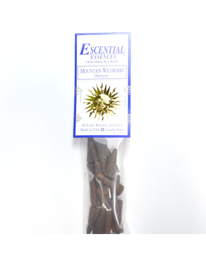 16/pk Mountain Wildberry escential essences incense cones