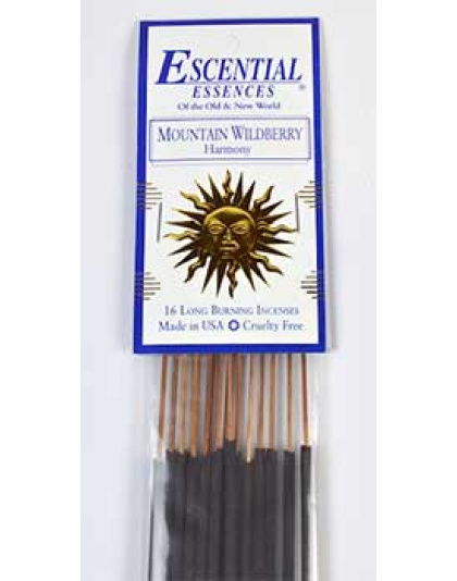 16/pk Mountain Wildberry essential essences incense sticks