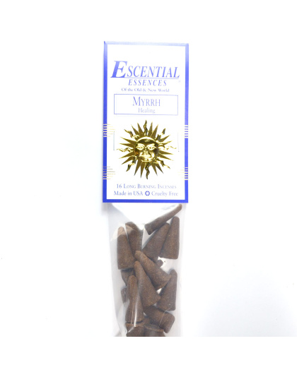 16/pk Myrrh escential essences incense cones