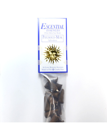 16/pk Patchouly-Musk escential essences incense cones