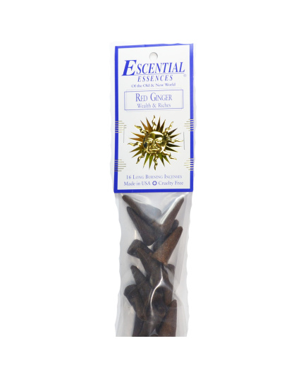 16/pk Red Ginger escential essences incense cones