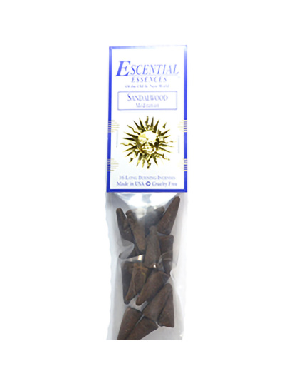 16/pk Sandalwood escential essences incense cones