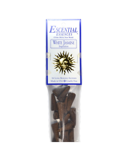 16/pk White Jasmine escential essences incense cones