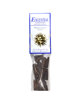 16/pk White Lotus escential essences incense cones