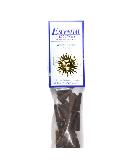 16/pk White Lotus escential essences incense cones