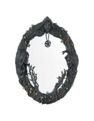 17" Maiden, Mother, Crone wall mirror
