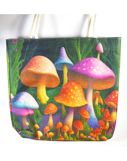 17" x 17" Mushroom tote bag