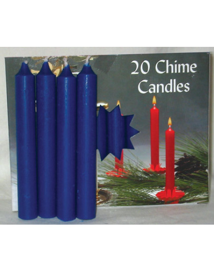 1/2" Dark Blue Chime Candle 20 pack