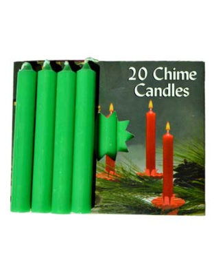 1/2" Emerald Green Chime candle 20 pack