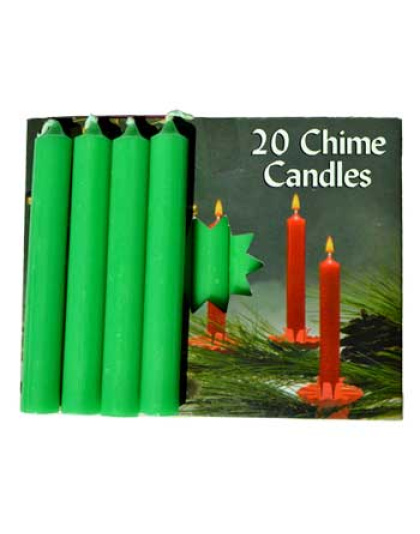1/2" Emerald Green Chime candle 20 pack