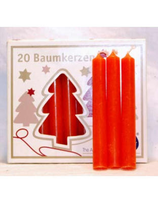 1/2" Orange Chime Candle 20 pack