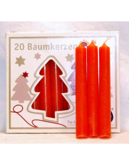 1/2" Orange Chime Candle 20 pack