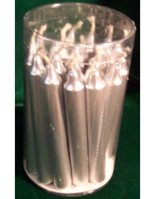 1/2" Silver Chime Candle 20 pack