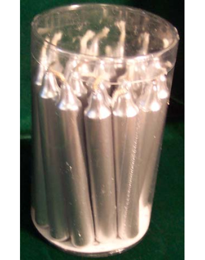 1/2" Silver Chime Candle 20 pack