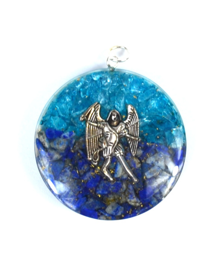 1 3/4" Mikael Blue Topaz/Sodalite orgone