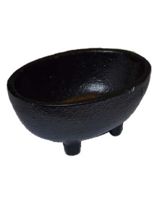 1 3/4" Oval cast iron cauldron/smudge pot