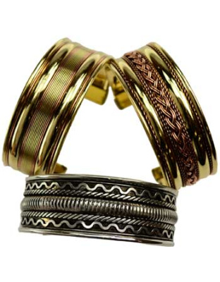 1" assorted Two Tone bracelet