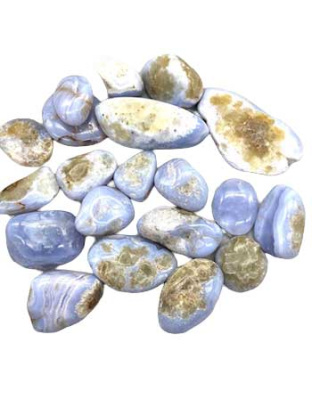 1 lb Agate, Blue Lace tumbled stones 15-30mm