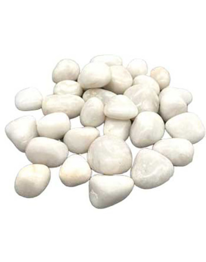 1 lb Agate, White tumbled stones