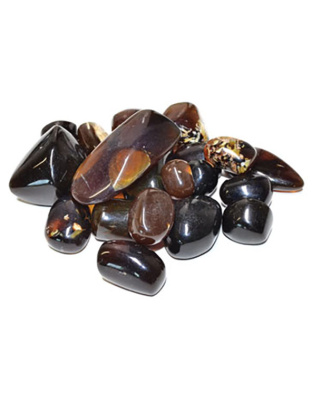 1 lb Amber, Zebra tumbled