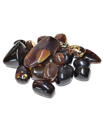 1 lb Amber, Zebra tumbled