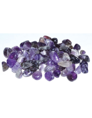 1 lb Amethyst tumbled chips 3-6mm