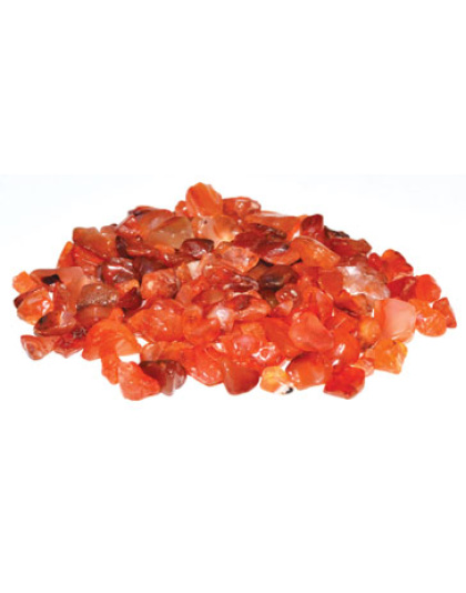 1 lb Carnelian tumbled chips 3-5mm