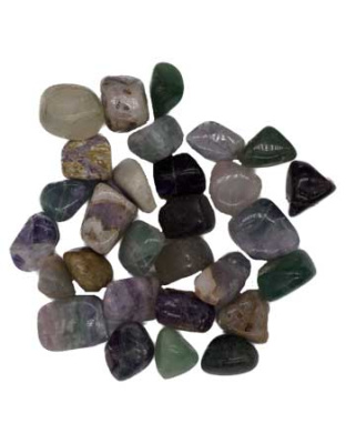 1 lb Fluorite, Rainbow  tumbled stones