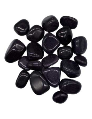 1 lb Goldstone, Blue tumbled stones