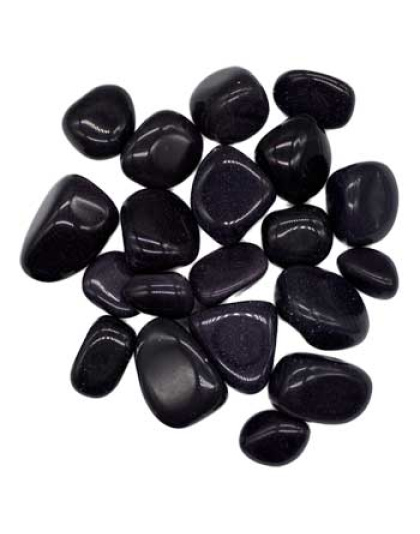 1 lb Goldstone, Blue tumbled stones