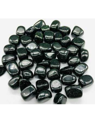 1 lb Goldstone, Green tumbled stones