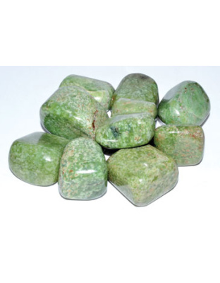 1 lb Grossularite (green garnet) tumbled stones